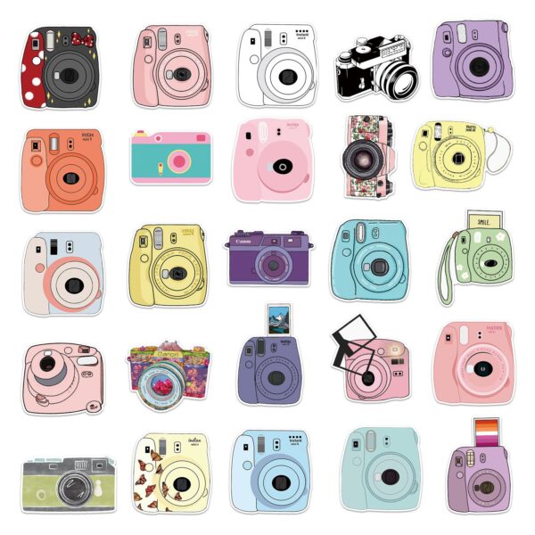 Samolepky Camera 50ks - 50 odlišných samolepek - Obrázek 4