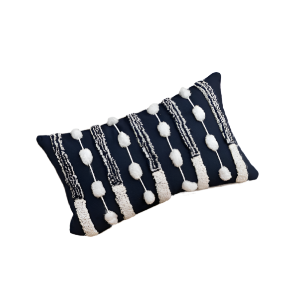 Povlak Černý s bílýmí prvky 30*50cm - Obrázek 4