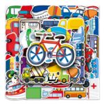 Samolepky Auta Letadla Traktory Lodě 50ks - 50 odlišných samolepek - Obrázek 3