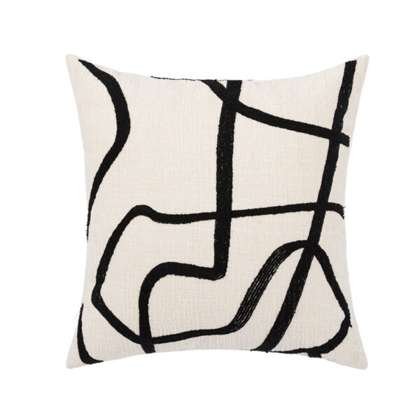 Povlak Béžová s černými pruhy 45*45cm - Obrázek 1