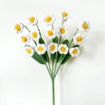 Háčkované Květiny Vícehlavá konvalinka bílá [Hotovo