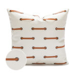 Povlak Bílá -tkaničky 45*45cm [jádro není součástí dodávky].