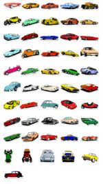 Samolepky Sportovní auta 50ks - 50 odlišných samolepek - Obrázek 4