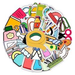 Samolepky Kancelářské potřeby 100ks - 100 odlišných samolepek