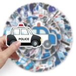 Samolepky Policejní Auta 50ks - 50 odlišných samolepek - Obrázek 2