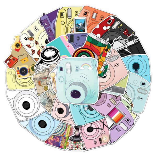 Samolepky Camera 50ks - 50 odlišných samolepek - Obrázek 1