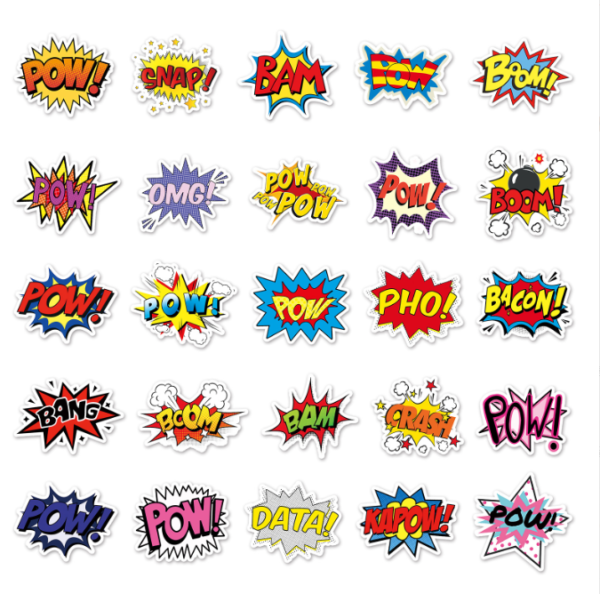 Samolepky Boom 50ks - 50 odlišných samolepek - Obrázek 9