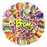 Samolepky Boom 50ks - 50 odlišných samolepek