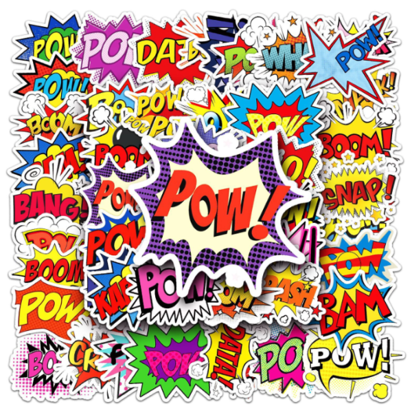 Samolepky Boom 50ks - 50 odlišných samolepek - Obrázek 7