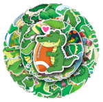 Samolepky Krokodýl 50ks - 50 odlišných samolepek