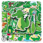 Samolepky Krokodýl 50ks - 50 odlišných samolepek - Obrázek 2