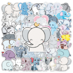 Samolepky Slon 50ks - 50 odlišných samolepek - Obrázek 6