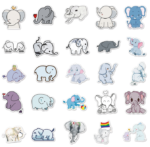Samolepky Slon 50ks - 50 odlišných samolepek - Obrázek 4