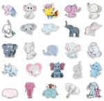 Samolepky Slon 50ks - 50 odlišných samolepek - Obrázek 3