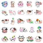 Samolepky Kráva 50ks - 50 odlišných samolepek - Obrázek 4