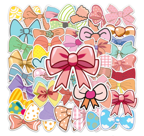 Samolepky Mašle 50ks - 50 odlišných samolepek - Obrázek 2