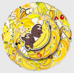 Samolepky Banán 50ks - 50 odlišných samolepek - Obrázek 6