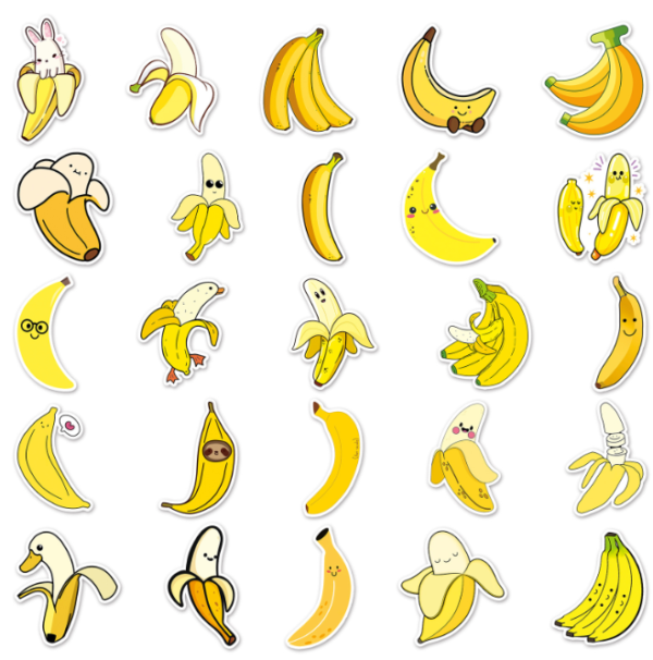 Samolepky Banán 50ks - 50 odlišných samolepek - Obrázek 4