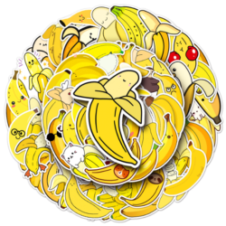 Samolepky Banán 50ks - 50 odlišných samolepek