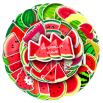 Samolepky Meloun 50ks - 50 odlišných samolepek