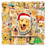 Samolepky Zlatý retrívr 50ks - 50 odlišných samolepek - Obrázek 4