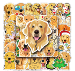 Samolepky Zlatý retrívr 50ks - 50 odlišných samolepek - Obrázek 2