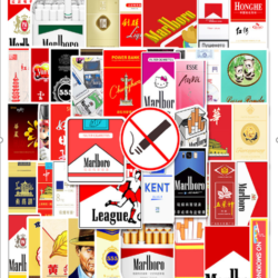 Samolepky Cigarety 50ks - 50 odlišných samolepek