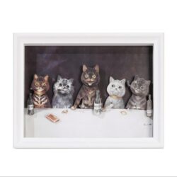 DIY 3D Nalepovací Obraz s rámečkem Detail of Cats, Cigars, and Monocles by Louis Wain