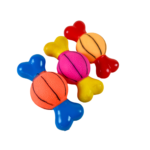 Pískací gumová kost/míč 13 cm - Obrázek 8