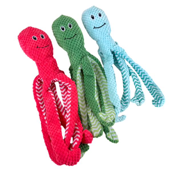 Plyšová chobotnice s pískací hlavou a šustícími chapadly 45cm - Obrázek 5