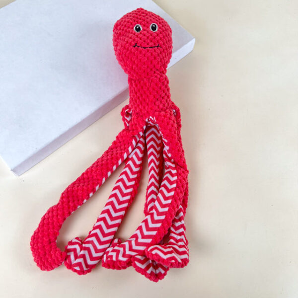 Plyšová chobotnice s pískací hlavou a šustícími chapadly 45cm - Obrázek 1