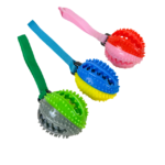 Gumový míč na pamlsky s lanem 8 cm - Obrázek 4