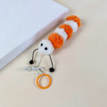 Plyšová housenka s rolničkou na šňůře 15 cm - Obrázek 3