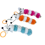 Plyšová housenka s rolničkou na šňůře 15 cm - Obrázek 9