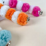 Plyšová housenka s rolničkou na šňůře 15 cm - Obrázek 5