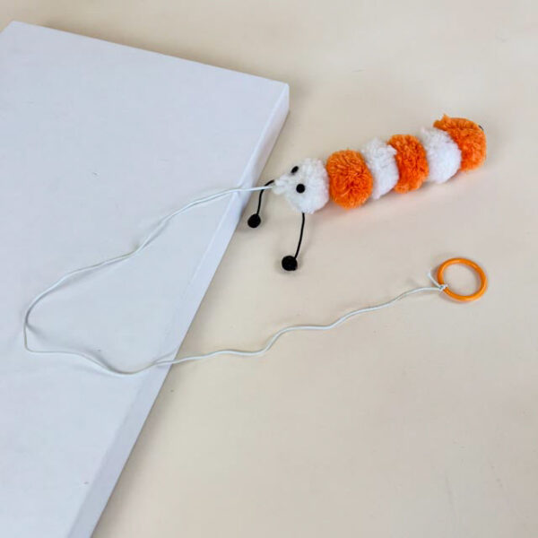 Plyšová housenka s rolničkou na šňůře 15 cm - Obrázek 6