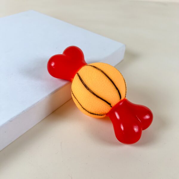 Pískací gumová kost/míč 13 cm - Obrázek 6