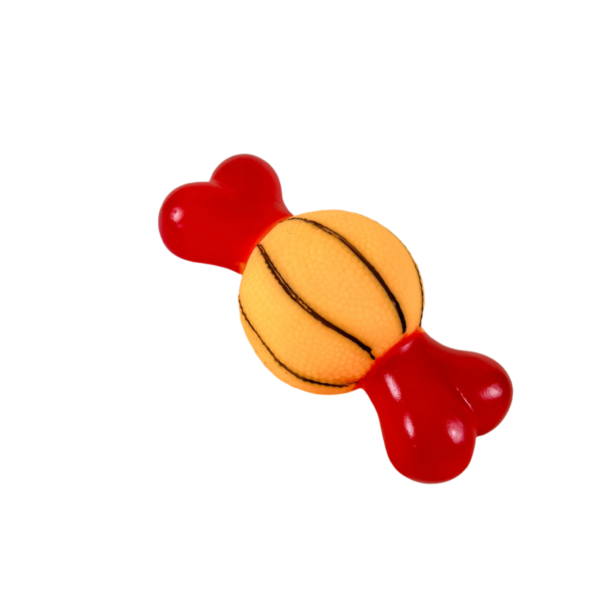 Pískací gumová kost/míč 13 cm - Obrázek 9