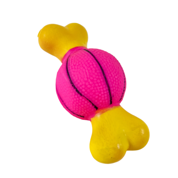 Pískací gumová kost/míč 13 cm - Obrázek 10