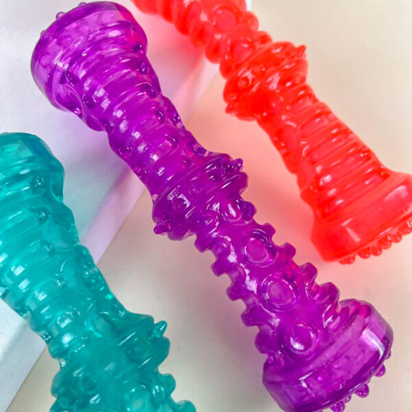 Tvrdá gumová činka na kousání pro psy 19 cm - Obrázek 3