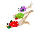 Myška s peřím pro kočky 15 cm - Obrázek 5