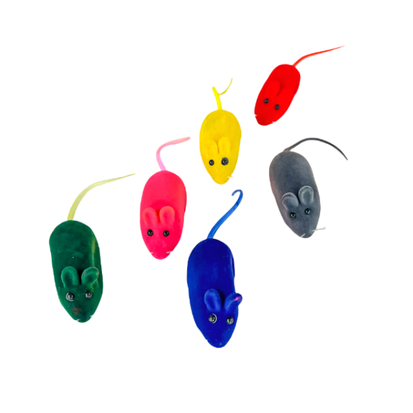 Barevné myšky pro kočky 13 cm (sada 3 ks) - Obrázek 8