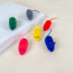 Barevné myšky pro kočky 13 cm (sada 3 ks) - Obrázek 6