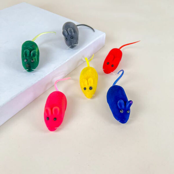 Barevné myšky pro kočky 13 cm (sada 3 ks) - Obrázek 6