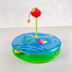 Hračka pro kočky s míčky a myší 30 cm