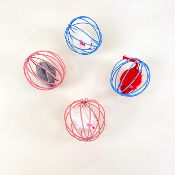 Kovová klec s myší uvnitř 6 cm - Obrázek 5