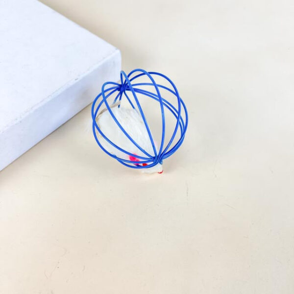 Kovová klec s myší uvnitř 6 cm - Obrázek 6