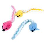 Chlupatá myška s dlouhým ocasem pro kočky 30 cm - Obrázek 7