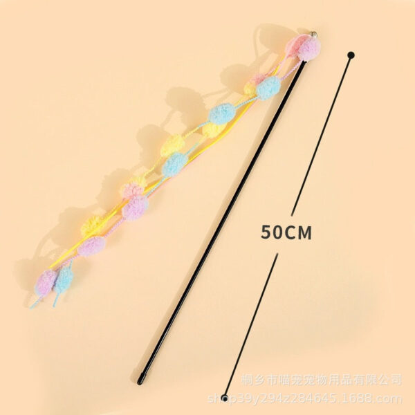 Škádlítko s pom pom šňůrkou 50cm - Obrázek 4