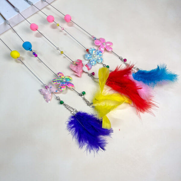 Škadlítko pro kočky s peřím 60cm - Obrázek 2